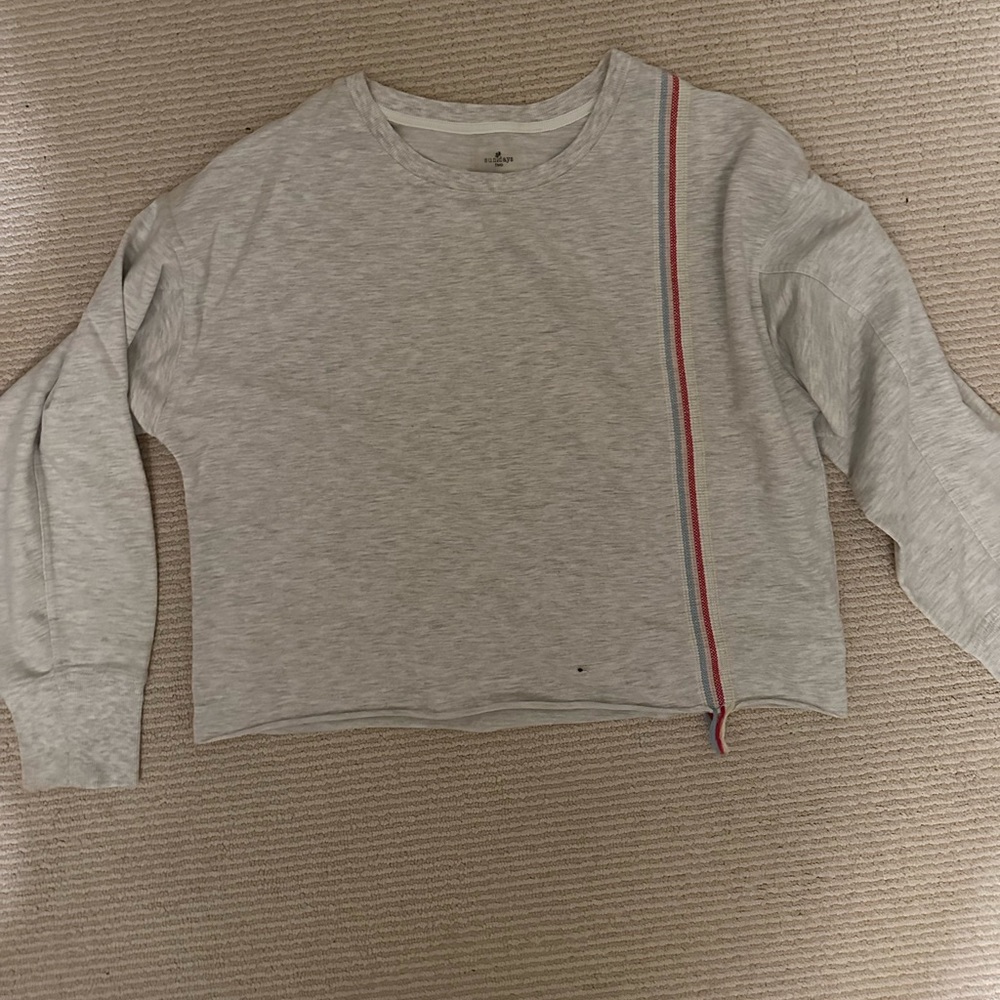 WORN ONCE light weight sweater with colourful stripe
